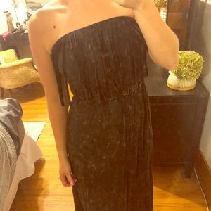 Tube top dress, fringe.